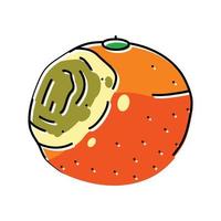 orange rotten food color icon vector illustration