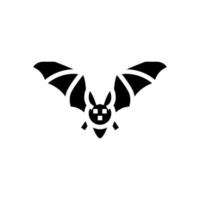 bat animal in zoo glyph icon vector illustration