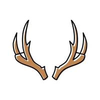 reindeer horn animal color icon vector illustration