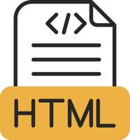 Html File Vector Icon Design