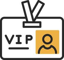 diseño de icono de vector de pase vip