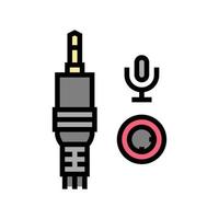 microphone port color icon vector illustration