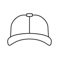 gorra cabeza verano accesorio línea icono vector ilustración