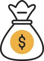 Money Bag Vector Icon Design
