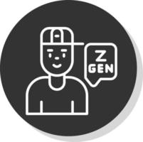 diseño de icono de vector de generación z