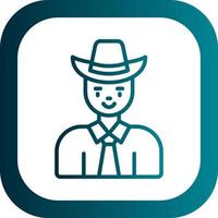 Cow Boy Vector Icon Design