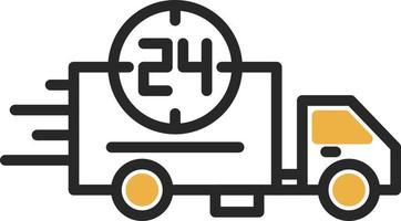 24 Hours Delivery Vector Icon Design