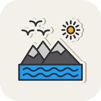 Mountains Vector Icon Design