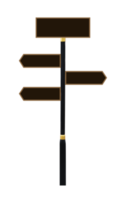 Mockup brown road sign png