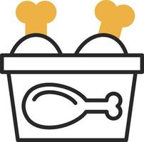 Chicken Bucket Vector Icon Design