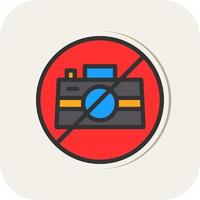 No Camera Vector Icon Design