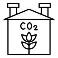 Greenhouse Gases Icon Style vector