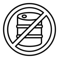 No Fossil Fuels Icon Style vector