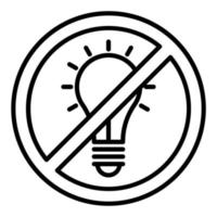 No Incandescent Light Bulb Icon Style vector