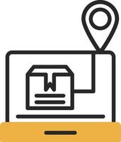 Online Shipment Tracking Vector Icon Design