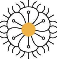 diseño de icono de vector de dianthus con flecos