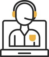 Online Call Center Vector Icon Design