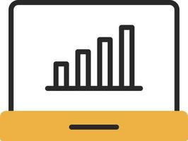 Online Bar Chart Vector Icon Design