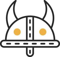 diseño de icono de vector de casco vikingo