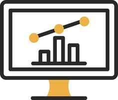 diseño de icono de vector de mercado de valores en línea