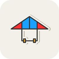 Hang Gliding Vector Icon Design