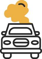 diseño de icono de vector de contaminación de coche