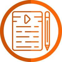 Script Writing Vector Icon Design