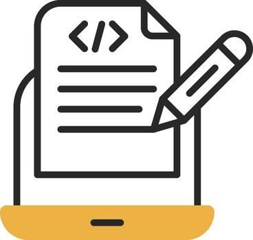 diseño de icono de vector de notas de programación