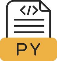 diseño de icono de vector de archivo python