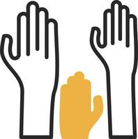 Hands Up Vector Icon Design