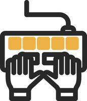 Typing on Keyboard Vector Icon Design