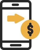 Send Money Mobile Vector Icon Design