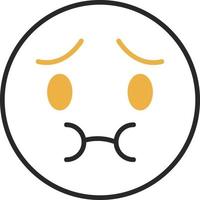 Nauseated Face Vector Icon Design