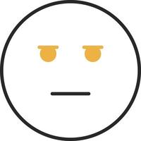 Expressionless Face Vector Icon Design