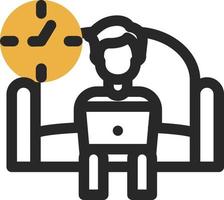 Relax Work Vector Icon Design