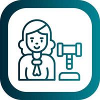 Judge Woman Vector Icon Design