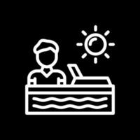 Sunbathing Vector Icon Design