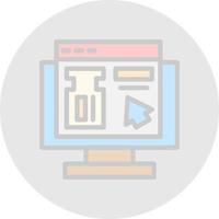 Online Ticket Booking Vector Icon Design