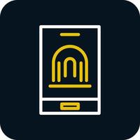 Mobile Fingerprint Vector Icon Design