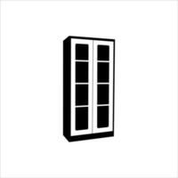 book display cupboard silhouette illustration icon design vector