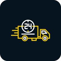 24 Hours Delivery Vector Icon Design