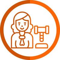 Judge Woman Vector Icon Design