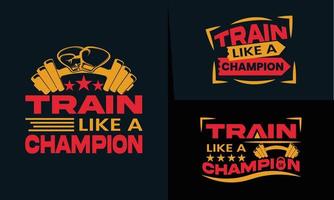 best typography t shirt design for gym and fitness inspiration vector