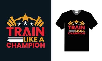 best typography t shirt design for gym and fitness inspiration. vector