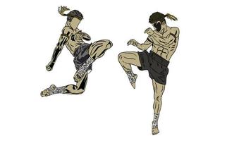 martial art illustration logo vector
