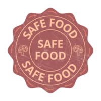 Food Safety Icons, Safe Food Badge, Seal, Tag, Label, Sticker, Emblem With Grunge Effect png