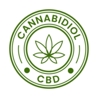 cannabidiol cbd olja bricka, logotyp, märka, klistermärke, logotyp för cbd olja märka, hampa olja märka design png