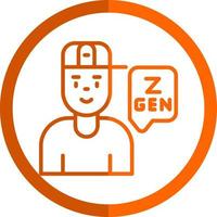 diseño de icono de vector de generación z