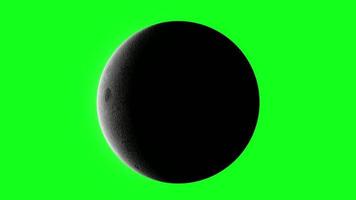 Moon phases green screen video 4k hd resolution