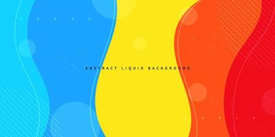 Abstract colorful red, orange, yellow, and blue wave fluid liquid shape  design background.Eps10 vector